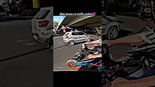 bike rider vs traffic police 🥵ktm shorts viral  accident bikerider viral [upl. by Dalury]