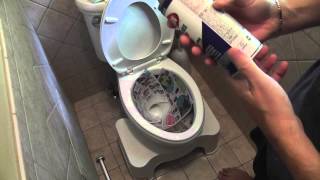 How to refinishrepairfix damaged ceramic toilet from drain cleaner [upl. by Bencion]