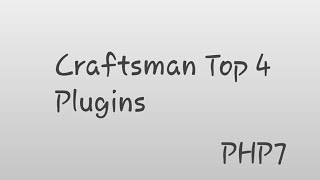 craftsman mcpe 01510 × 0143 version top 4 plugins [upl. by Marie-Jeanne]