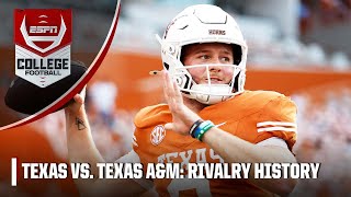 Texas vs Texas AampM History of the rivalry  The Kickoff [upl. by Aissatan620]