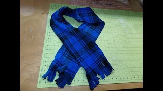 How To Sew The EASIEST Fleece Scarf [upl. by Danyette]