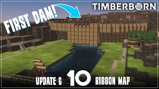 Our First Dam of the Map  Timberborn Update 6  Episode 10 [upl. by Ros]