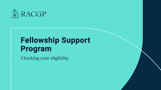 Fellowship Support Program  Checking your eligibility [upl. by Ulu]