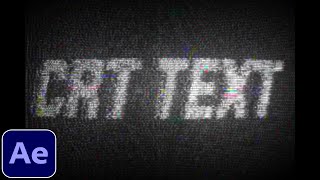 3D CRT TEXT  After Effects Tutorial [upl. by Nyloc]