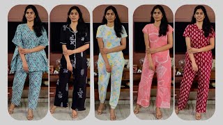 Comfortable n stylish night wear collection for womenDifferent pattern night wearAmazon haulRamya [upl. by Sotos]