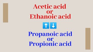 Acetic acid to Propanoic acid  propanoic acid to acetic acid  chemical conversation [upl. by Eiramadnil]