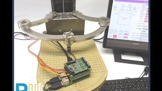 Parallel Scara Robot Arm controlled by Pulse Train Hat for Raspberry Pi [upl. by Elwood]