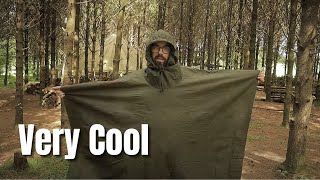 Is This The Most Versatile Piece Of Bushcraft Gear  Hilltrek Ventile Poncho Tarp [upl. by Gen]