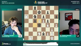 Magnus Carlsen🇳🇴 beats Alireza Firouzja🇫🇷 after a Queen Blunder  Julius Baer Generation Cup 2024 [upl. by Giglio660]