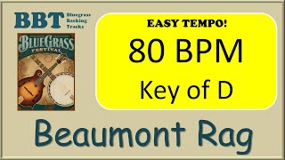 Beaumont Rag  bluegrass backing track 80 BPM [upl. by Gibeon]