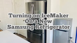 Turning on Ice Maker on Samsung Refrigerator [upl. by Kerr537]