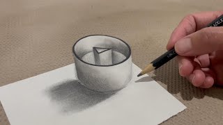 MindBending 3D Optical Illusion Art  The Impossible Cylinder [upl. by Dahs619]