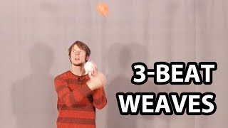 Poi 3beat Weave Basic Poi Spinning Tutorial [upl. by Yarak]