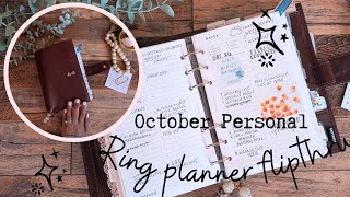 Weekly Planner Flip Thru  October in my Personal Ring Planner [upl. by Voorhis]