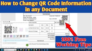 How to Change Document QR Code Information Step by Step  Change QR Code Information Easily [upl. by Orman984]