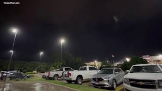 April 27 2024 Ardmore Oklahoma nighttime tornado warning  ASC T128 sirens sounding alert [upl. by Virg]