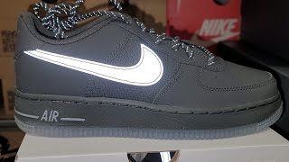 Nike Air Force 1 Low Reflective Swoosh Gs [upl. by Minabe]