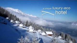 Whitepod hotel  New video of the resort [upl. by Anytsyrk]