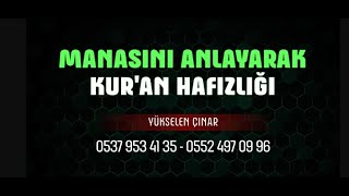 HAFIZA TEKNİKLERİYLE KURAN ARAPÇASI VE HAFIZLIK SİNAN YILMAZ [upl. by Lorri]