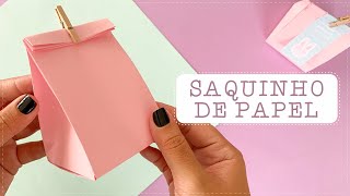 SAQUINHO DE PAPEL SUPER FÁCIL DE FAZER  DIY [upl. by Acassej]