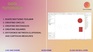 How to Create Different Types of Shapes in QGIS  Shape Digitizing Toolbar  Circles and Rectangles [upl. by Richma944]