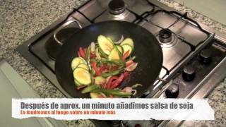 Receta de verduras salteadas al wok  A Los Fogones [upl. by Cathi]