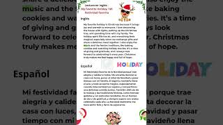 🎉 Lectura en Inglés My Favorite Holiday  Mejora tu Comprensión con Historias en Inglés 🗓️ [upl. by Kerrison]