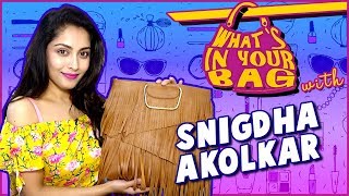 Snigdha Akolkars Handbag Secret Revealed  Whats In Your Bag  TellyMasala [upl. by Duj]