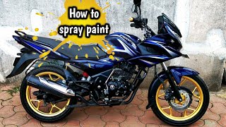 How to paint motorcycle wheels at home for only Rs500 Hindi [upl. by Nahtam]