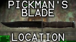 Fallout 4 Pickmans Blade Location in Pickman Gallery  Unique Combat Knife [upl. by Voltmer]