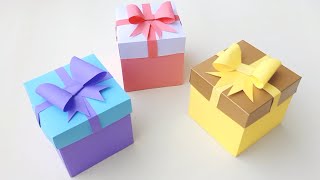 DIY Gift Box  How to make Gift Box  Easy Paper Crafts Idea [upl. by Enileuqkcaj807]