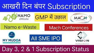 Mach Conferences And Events IPO  Namo eWaste Management IPO  My Mudra Fincorp IPO [upl. by Gerome]