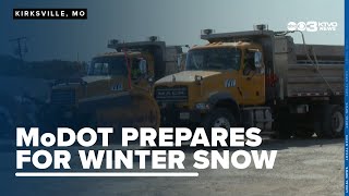 MoDOT ramps up for winter Testing equipment and training in face of snow [upl. by Elyod]