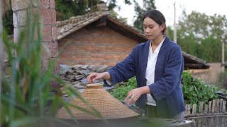 Harvesting pyracantha fruit and makes delicious red berries cake  Fruit cake recipe [upl. by Jasen]