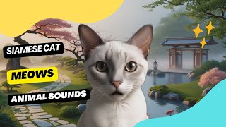 Siamese Cat Sounds  Animation [upl. by Leorsiy252]