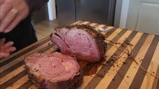 Smoked Bone In Ribeye Roast  Pellet Grill [upl. by Lorna921]