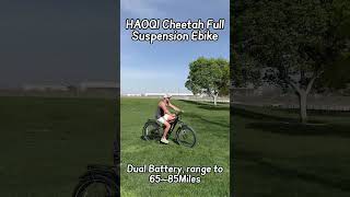 HAOQI Cheetah Ebike 750W motor 1200Wh dualbattery allterrain fat tires and more ebike ride [upl. by Nannette]