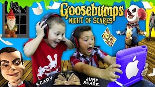 NIGHT OF JUMP SCARES Mike amp Chase play GOOSEBUMPS NOS iOS Game FGTEEV Scariest Gameplay [upl. by Gesner917]