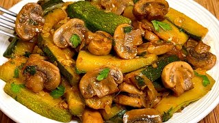 Unglaublich wie lecker Diese Zucchini mit Pilzen sind besser als Fleisch Einfach und schnell [upl. by Eirrod961]