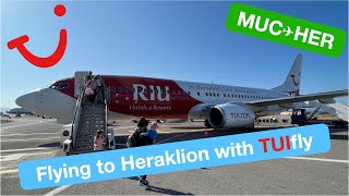 Flight Report Munich MUC  Heraklion HER TUIfly Boeing 737800 [upl. by Moncear]