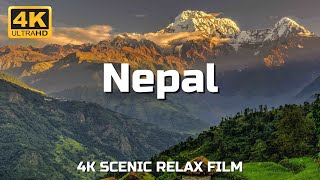 Nepal 4K  Scenic Relax Film With Calming Music [upl. by Trip]