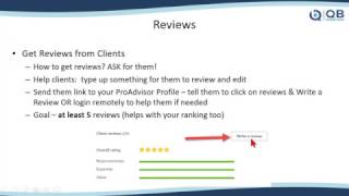 Maximizing Your ProAdvisor Profile  QB Power Hour [upl. by Wendeline489]