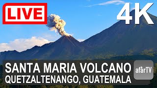 🔴 Live Now 247 Santa Maria Santiaguito Volcano in 4K Ultra HD [upl. by Ayouqes]