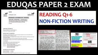 EDUQAS PAPER 2 EXAM WALKTHROUGH All questions GCSE English Language [upl. by Elkin]