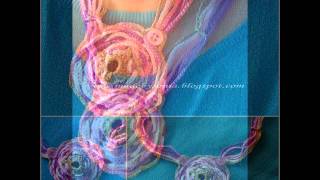 Handmade fiber art jewelry [upl. by Eidnyl]