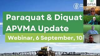 GPSA Paraquat amp Diquat APVMA Update Webinar 6 September 2024 [upl. by Jefferey889]