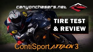 Continental Sport Attack 3 Motorcycle Tire Test and Review [upl. by Aneelahs384]