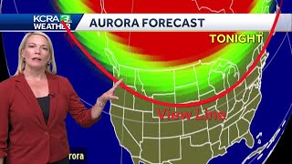 Northern Lights in California NOAA forecast says auroras are possible [upl. by Bullis]