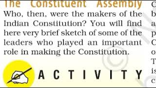 The Constituent assemblyConstitutional Design class 9th chapter 2civics [upl. by Fleece]