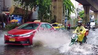 4K 🇹🇭 Walking Silom Road in Bangkok after Flash Floods due to Heavy Rain [upl. by Anilatak731]